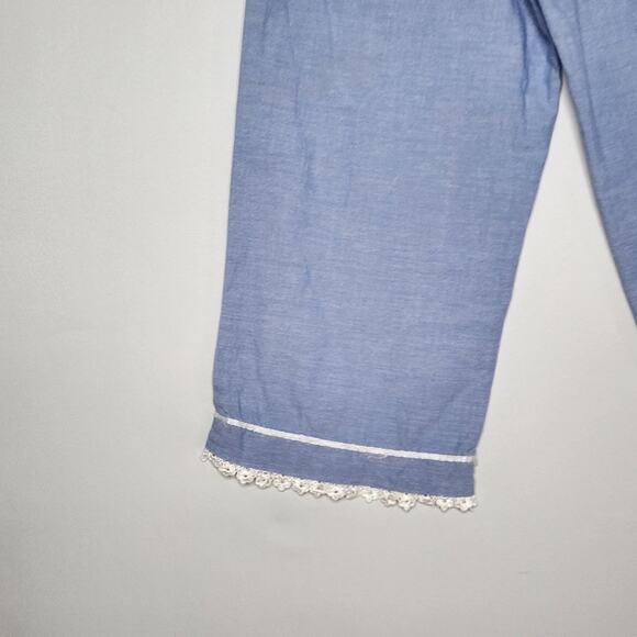 Lydia Jane Blue 2 Pc Summer Pants Top Set Girl's Size 8 - Picture 3 of 8